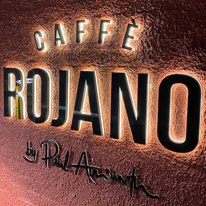 Caffe Rojano sign project in Padstow